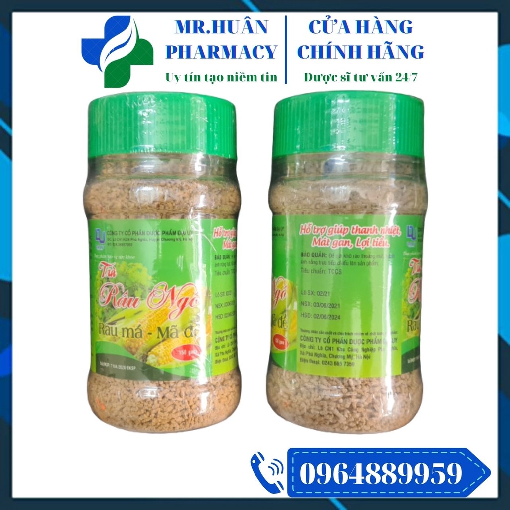 Trà Râu Ngô Rau Má Mã Đề 150g - Hỗ trợ giúp thanh nhiệt, mát gan, lợi tiểu