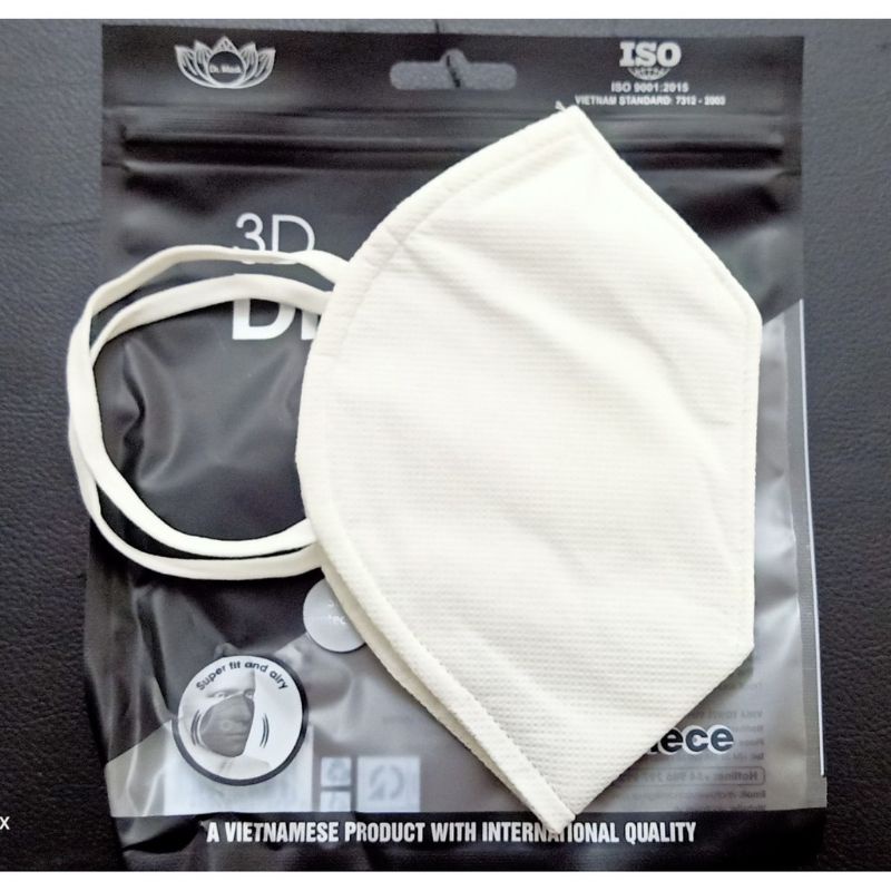 [Túi 1 Chiếc] Khẩu Trang 3D Dr Mask Có Van Thở (4 Lớp) Làm Từ 100% Vải PP, Lọc Bụi Tiêu Chuẩn PM2.5 Xuất Khẩu Cao Cấp