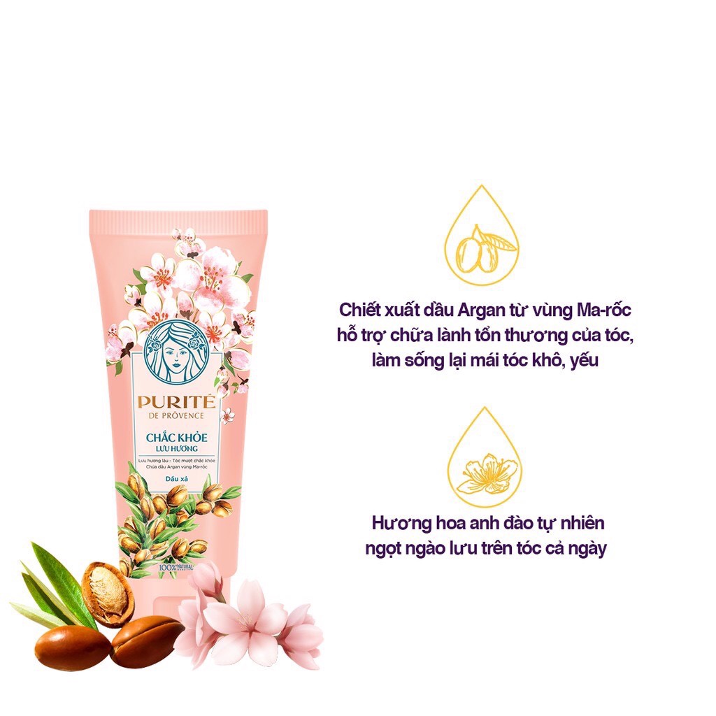 Dầu Gội Dầu xả Purite Chắc khỏe và Óng mềm Lưu hương
