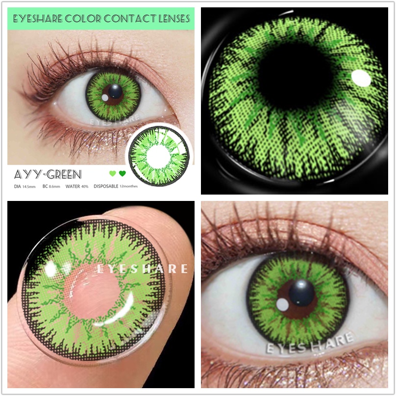 Cặp kính áp tròng EYESHARE nhiều màu sắc tùy chọn dành cho hóa trang halloween độc đáo