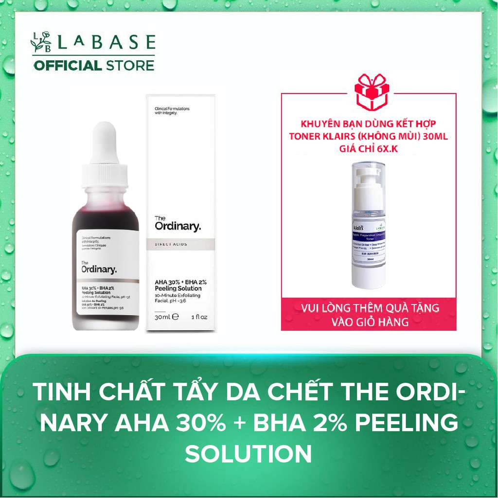 Tinh chất tẩy da chết The Ordinary AHA 30% + BHA 2% Peeling Solution 30ml (1004)
