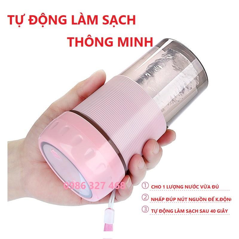 [ Loại 1] Máy Xay Sinh Tố Cầm Tay Hàng Nhập Pin Sạc Tích Điện 300ML, Máy xay mini cầm tay xay hoa quả Portable Juicer