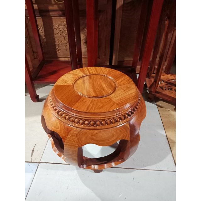 Đôn trống gỗ hương ta cao 35cm