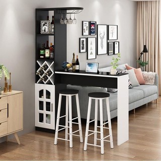 Bàn bar âm tường nhà tích hợp phòng ăn tối giản hiện đại khách chung cư nhỏ vách ngăn tủ rượu quầy