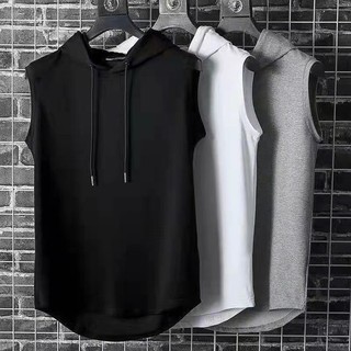 Áo Hoodie Không Tay Thời Trang Mùa Hè Hàn Quốc Dành Cho Nam