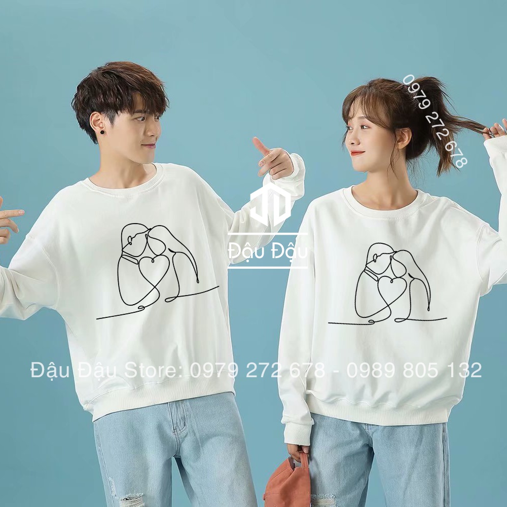 ÁO NỈ ĐÔI TAY DÀI CHO CẶP ĐÔI DU LỊCH BÊN NHAU