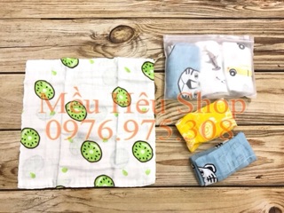 Set 3 khăn xô túi zip sợi tre Muslin tree
