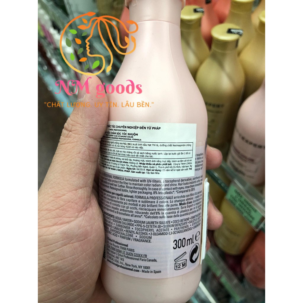 Dầu Gội L'Oreal Chăm sóc Tóc Nhuộm - Serie Expert A-OX Vitamino Color Radiance Shampoo Professional Formula 300ml