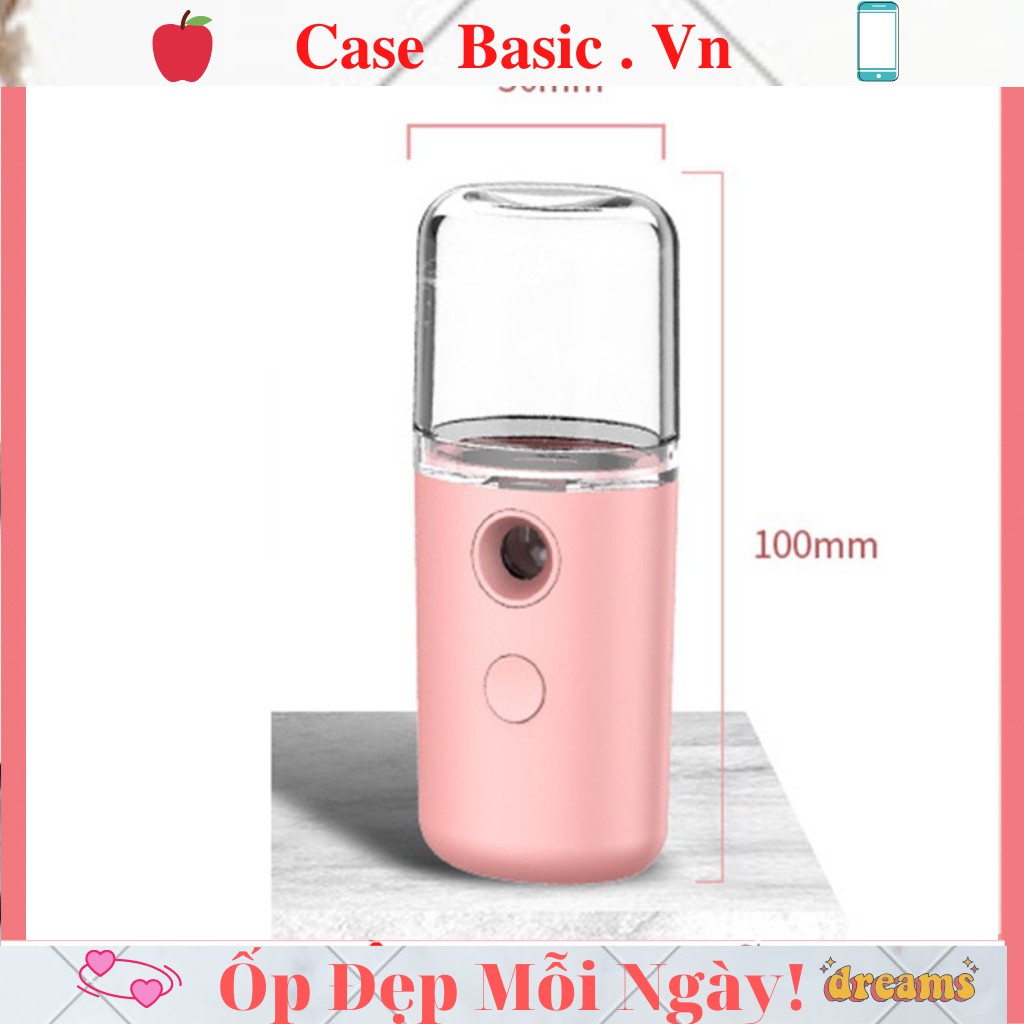 Máy Phun Sương Cầm Tay Xịt Khoáng NANO MINI - Bản Full Phụ Kiện Cáp Sạc -Cấp Ẩm Dưỡng Da Bổ Sung Khoáng