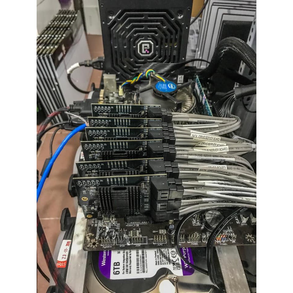 [Sẵn Hàng] Card Chuyển Đổi Pci-E Sang Sata 3.0 cho SSD ,HDD 8 Cổng Hoặc 10 Cổng Sata Tùy Chọn