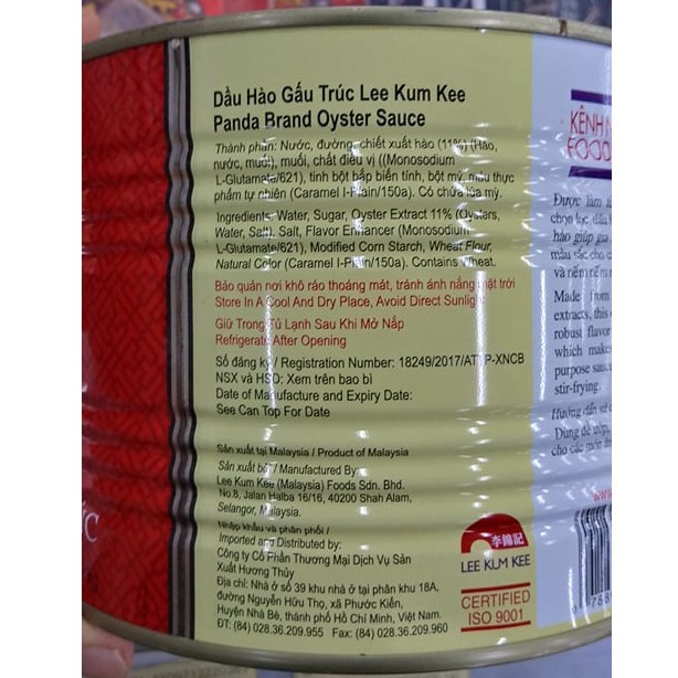 Dầu hào Gấu trúc Lee Kum Kee 2,2kg