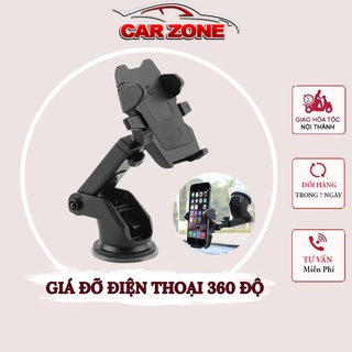 Giá Đỡ Điện Thoại Trên Ô Tô – Xoay 360 Độ - Gắn Được Trên Cả Taplo, Kính Và Khe Cửa Gió Điều Hòa