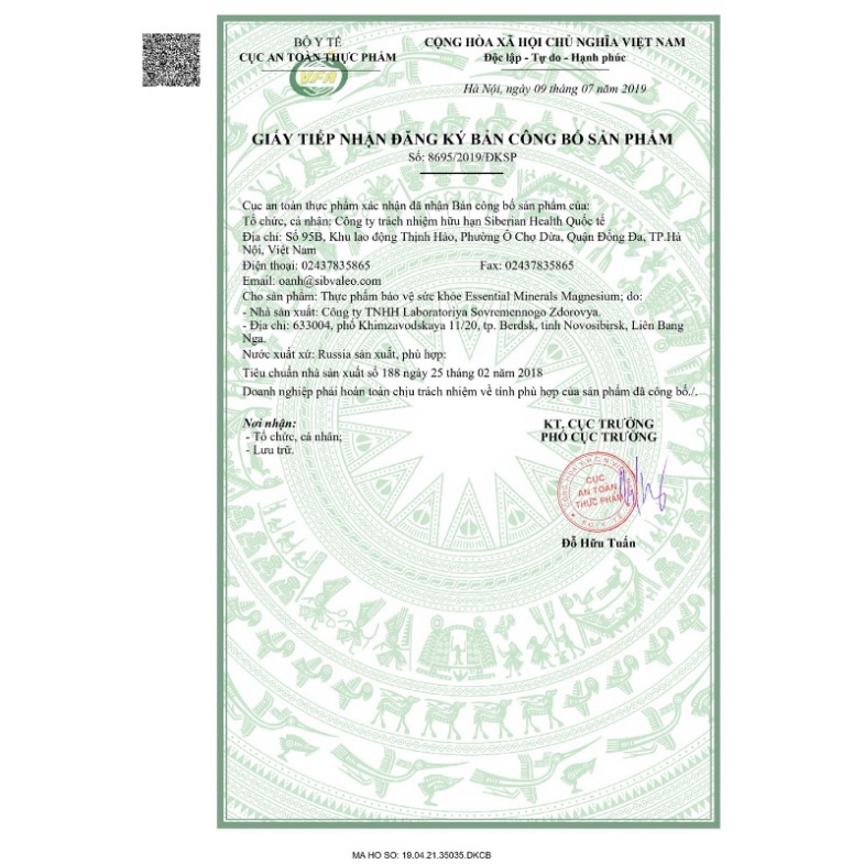 [Magie hỗ trợ giấc ngủ ] Thực phẩm bảo vệ sức khỏe Essential Minerals Magnesium Siberian – 60 viên – Date T2/2023
