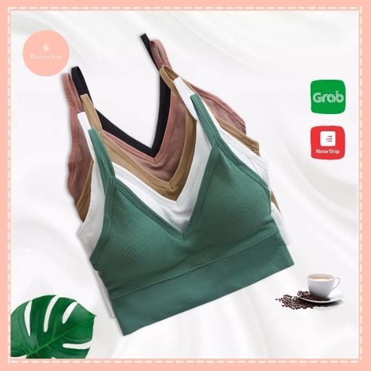 Áo bra khoét sâu sau lưng, brallete vải cotton, áo lót mỏng 2 dây, chất siêu mượt, Queennga | BigBuy360 - bigbuy360.vn