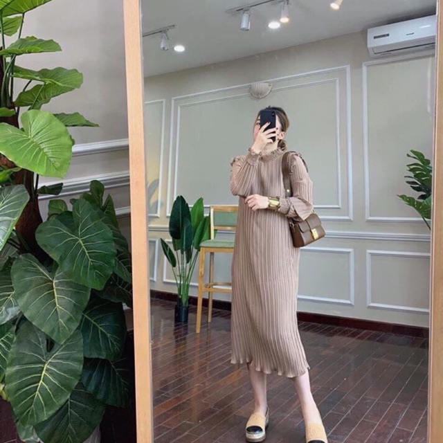 Váy dập li xuông (kèm ảnh thật )