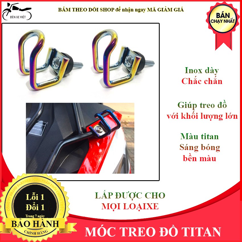 [CÓ VIDEO] 1 CHIẾC MÓC TREO ĐỒ TITAN CHỮ U CHO XE MÁY XE ĐIỆN XE ĐẠP - CHẤT LIỆU THÉP DÀY CỨNG VÀ CHỊU TẢI TỐT, TIỆN LỢI