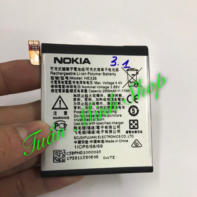 Pin No-kia 3.1 HE336
