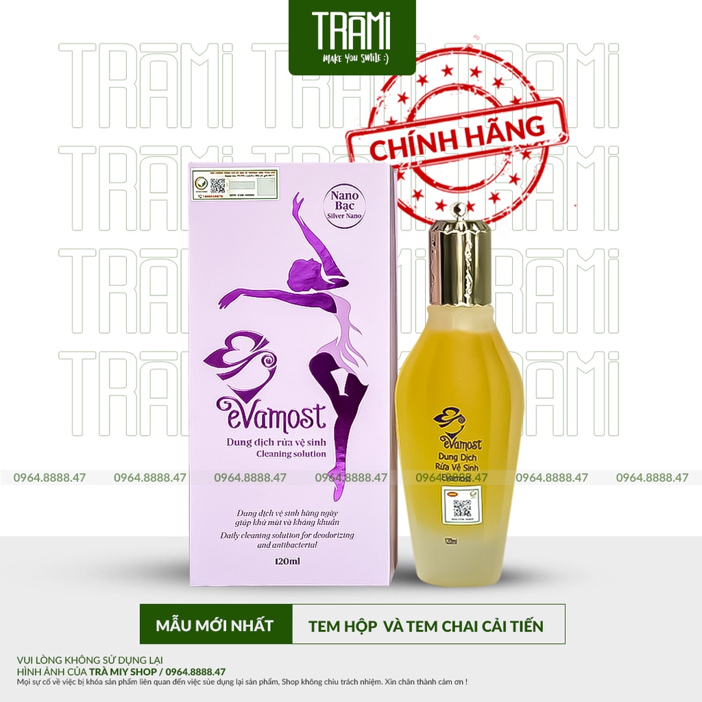 [CHÍNH HÃNG] Dung Dịch Vệ Sinh Evamost Se Khít,Sạch Khuẩn,Dưỡng Hồng,Thơm Quyến Rũ 120ml.