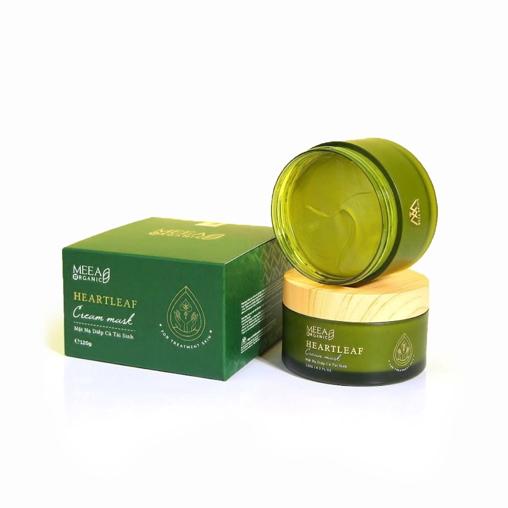 Mặt nạ diếp cá tái sinh MEEA ORGANIC chính hãng, Mask diếp cá dạng kem hỗ trợ phục hồi da và dưỡng da mụn