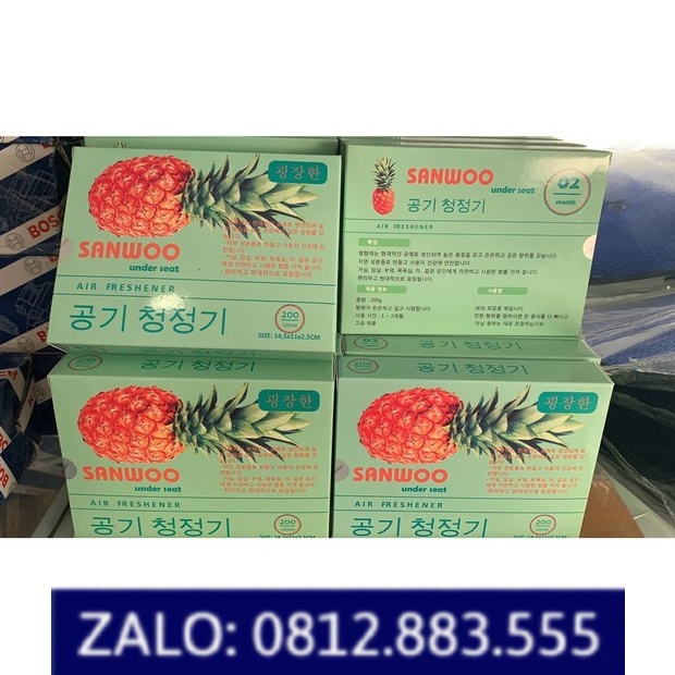 Sáp thơm Dứa Sanwoo khử mùi ô tô, trong phòng ô tô Loại 1