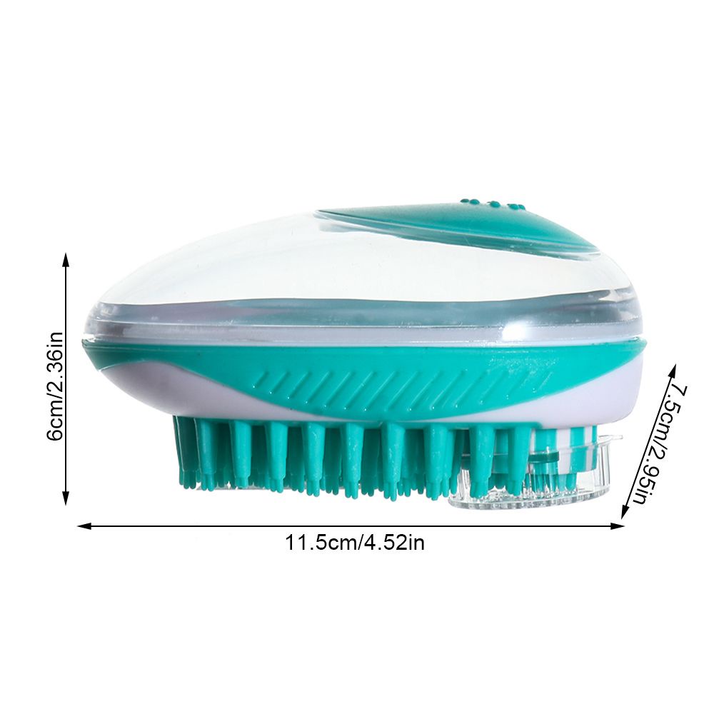 Bàn Chải Silicon Mềm Mát Xa Tắm Cho Thú Cưng Nhiều Màu Sắc