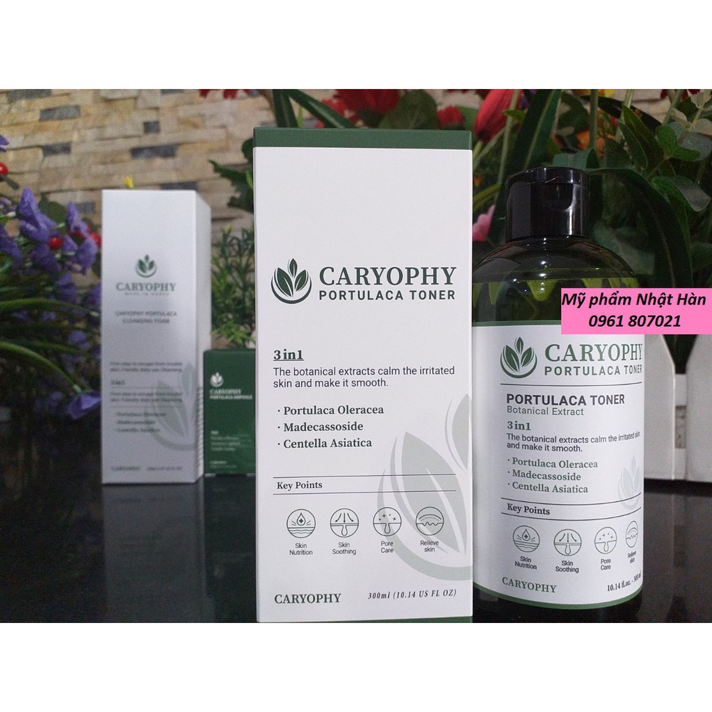 Bộ ngừa mụn Caryophy Hàn Quốc [Serum, Nước Hoa Hồng, Sửa Rửa Mặt]