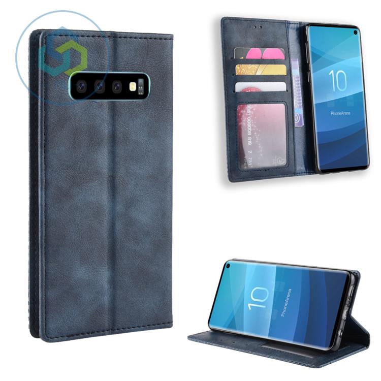Bao Da Nắp Gập Nam Châm Phong Cách Retro Cho Samsung Galaxy S 10 Case Galaxy S 10 5g