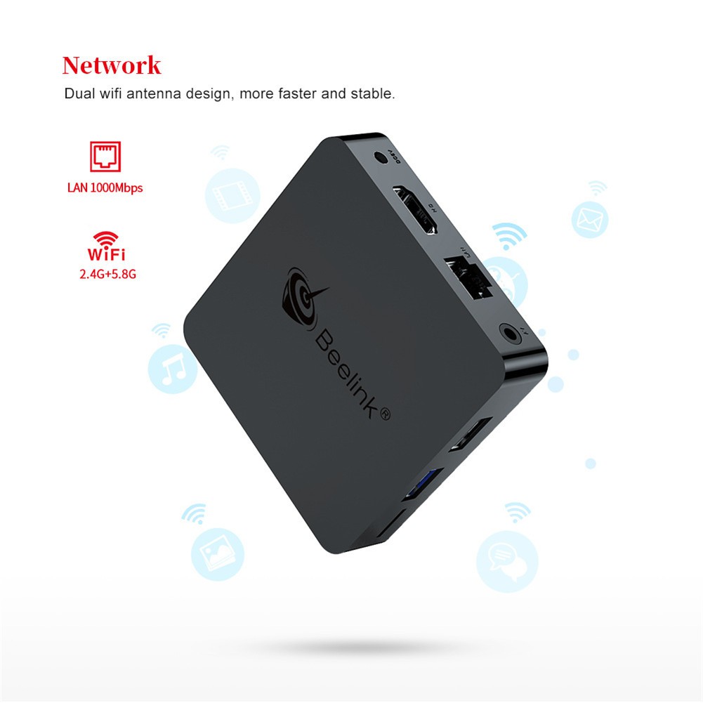 Thiết bị chuyển đổi TV thường thành smart TV GT1 mini ATV dành cho TV Android 8.1 4G / 64G WiFi