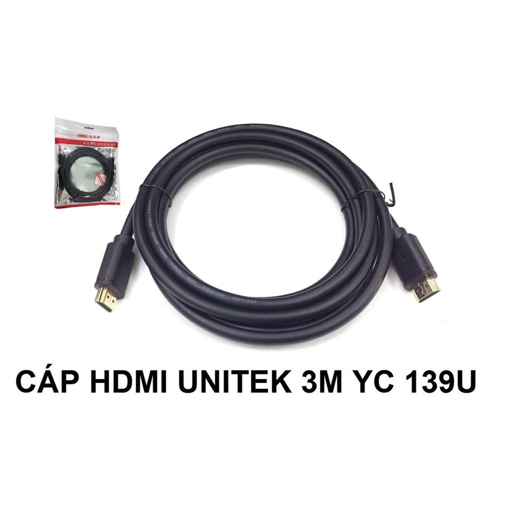 CÁP HDMI 1.4 Unitek loai trong bich 1.5m YC 137U , 3m YC 139u, 5m YC 140U