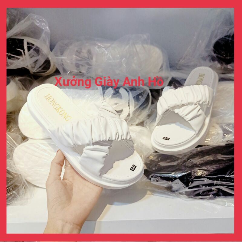 Dép Bánh Mì Dép Nữ Quai Nhún [Mẫu Mới Nhất] Đế PU 3P Siêu Nhẹ Êm Cực Xinh Xắn Ảnh Video Thật