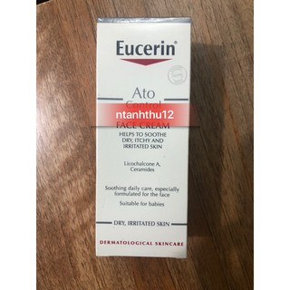 Kem Dưỡng Giảm Ngứa, Đỏ Cho Da Mặt Eucerin Ato Control Face Cream 12% Omega 50ml