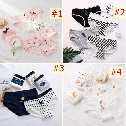 SET 5 Quần Lót Nữ Cotton Thông Hơi Hoạ Tiết Dễ Thương | BigBuy360 - bigbuy360.vn