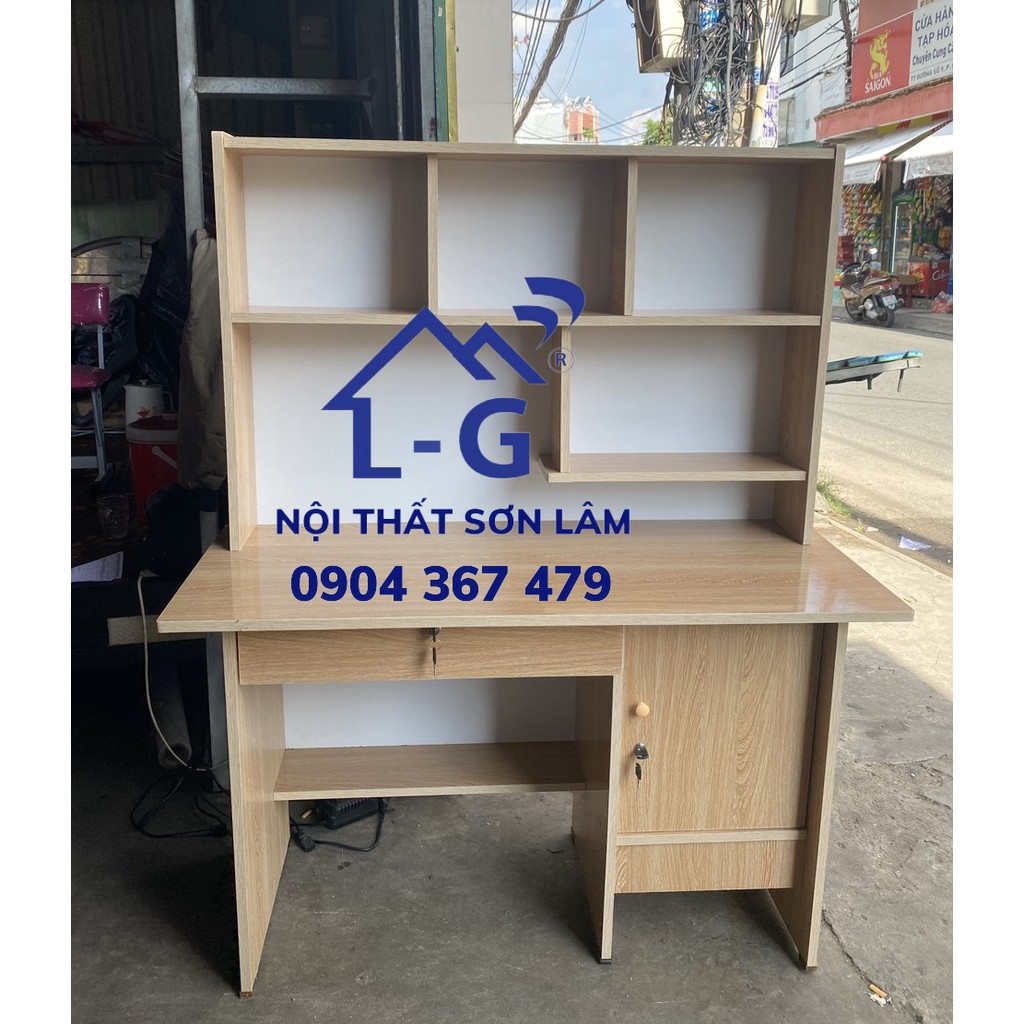 Bàn học sinh liền kệ giá rẻ 1m , 1m2 màu hồng cho bé | BigBuy360 - bigbuy360.vn