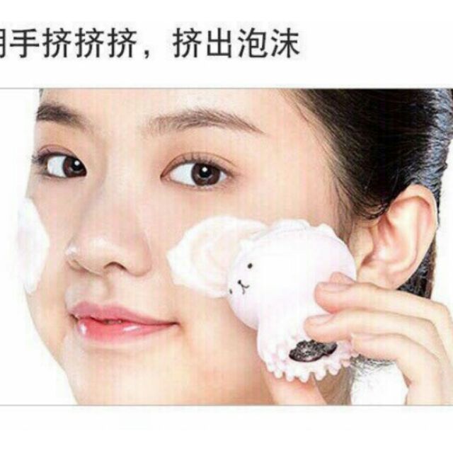 Dụng cụ rửa mặt silicon bạch tuộc