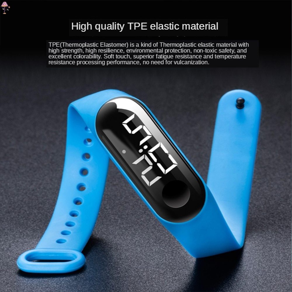 Đồng Hồ Đeo Tay Điện Tử Dây Silicone Màu Sắc Kẹo Ngọt Có Đèn LED Dành Cho Nam Và Nữ