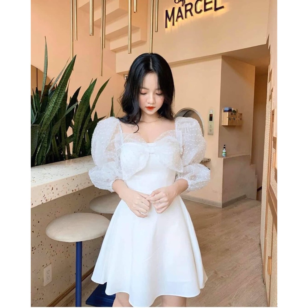 Đầm dự tiệc tay lưới bi phồng siêu sang - Liizy | BigBuy360 - bigbuy360.vn