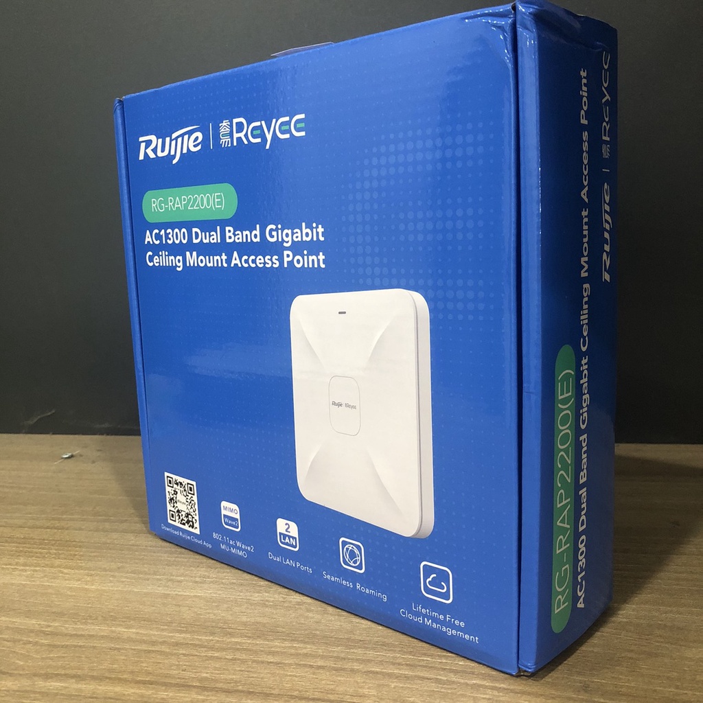 Bộ phát Wifi ốp trần hoặc gắn tường RUIJIE REYEE RG-RAP2200(E) - Hàng chính hãng - Bảo hành 3 năm