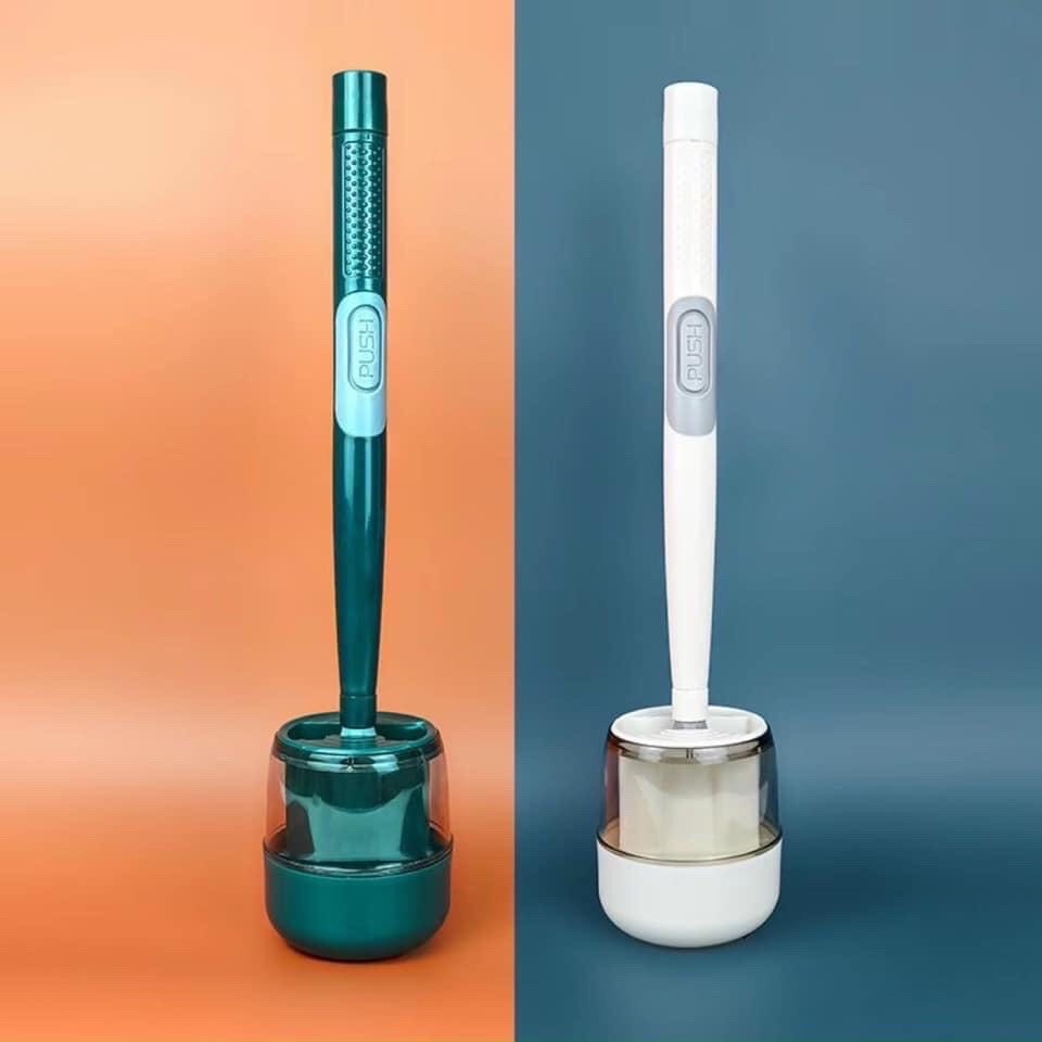 Chổi cọ bồn cầu, nhà vệ sinh bằng silicon bền bỉ, có ngăn đựng dầu tiện lợi