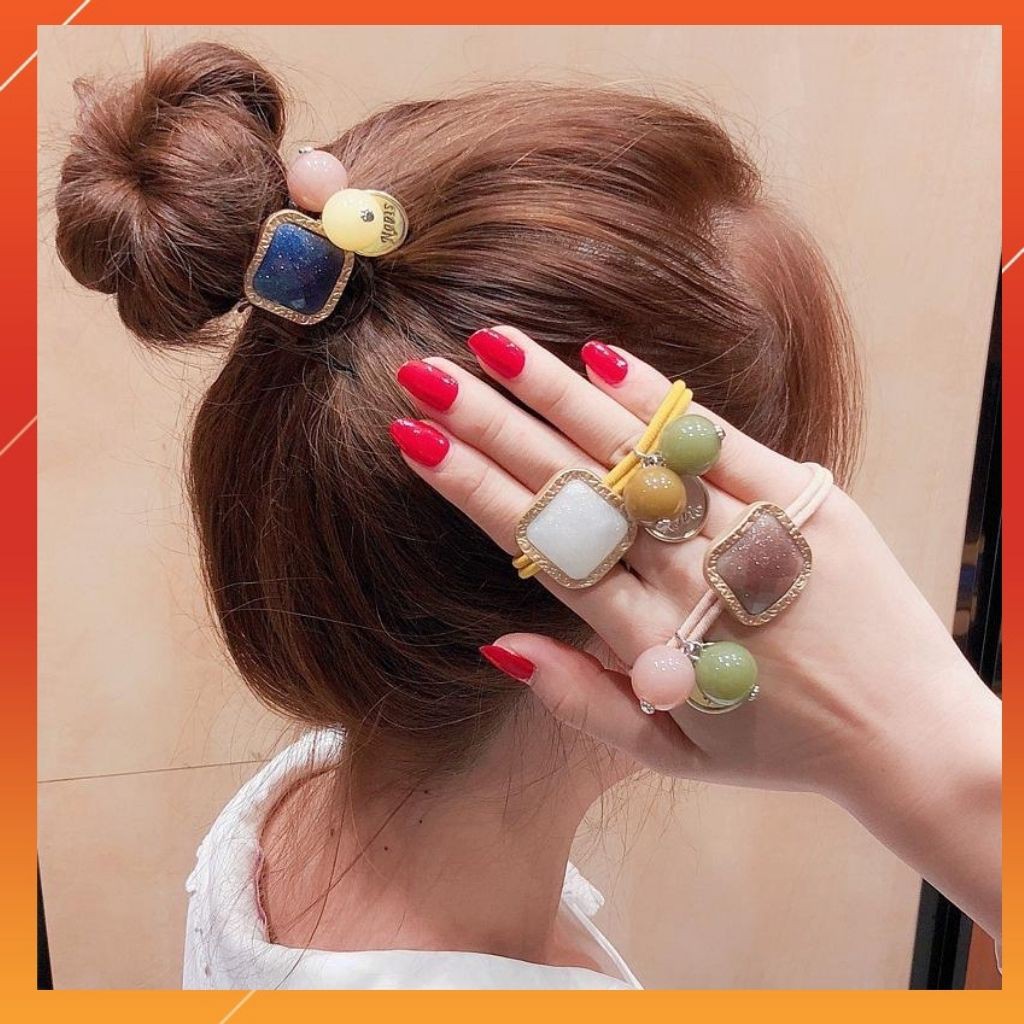 Dây buộc tóc đính đá sang chảnh, bán top 1