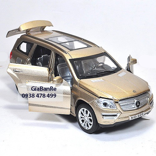 XE MÔ HÌNH KIM LOẠI TỈ LỆ 1:32 - MERCEDES GL500 - 4 CỬA - VÀNG GOLD - 9816V