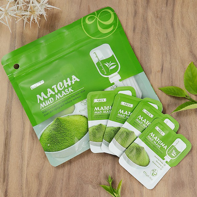 Bộ 12 gói mặt nạ bùn tinh chất matcha trà xanh làm sạch sâu 5g