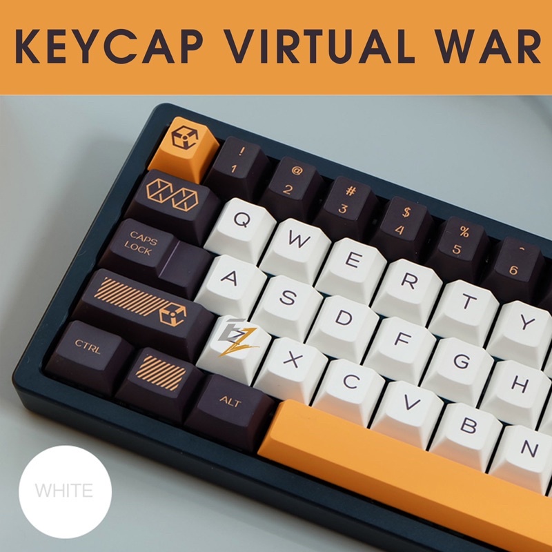 Set Keycap Thick Pbt Cherry Virtual War 141 nút cho bàn phím cơ