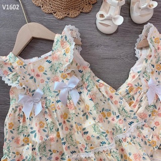 Váy 2 nơ trắng cho bé gái