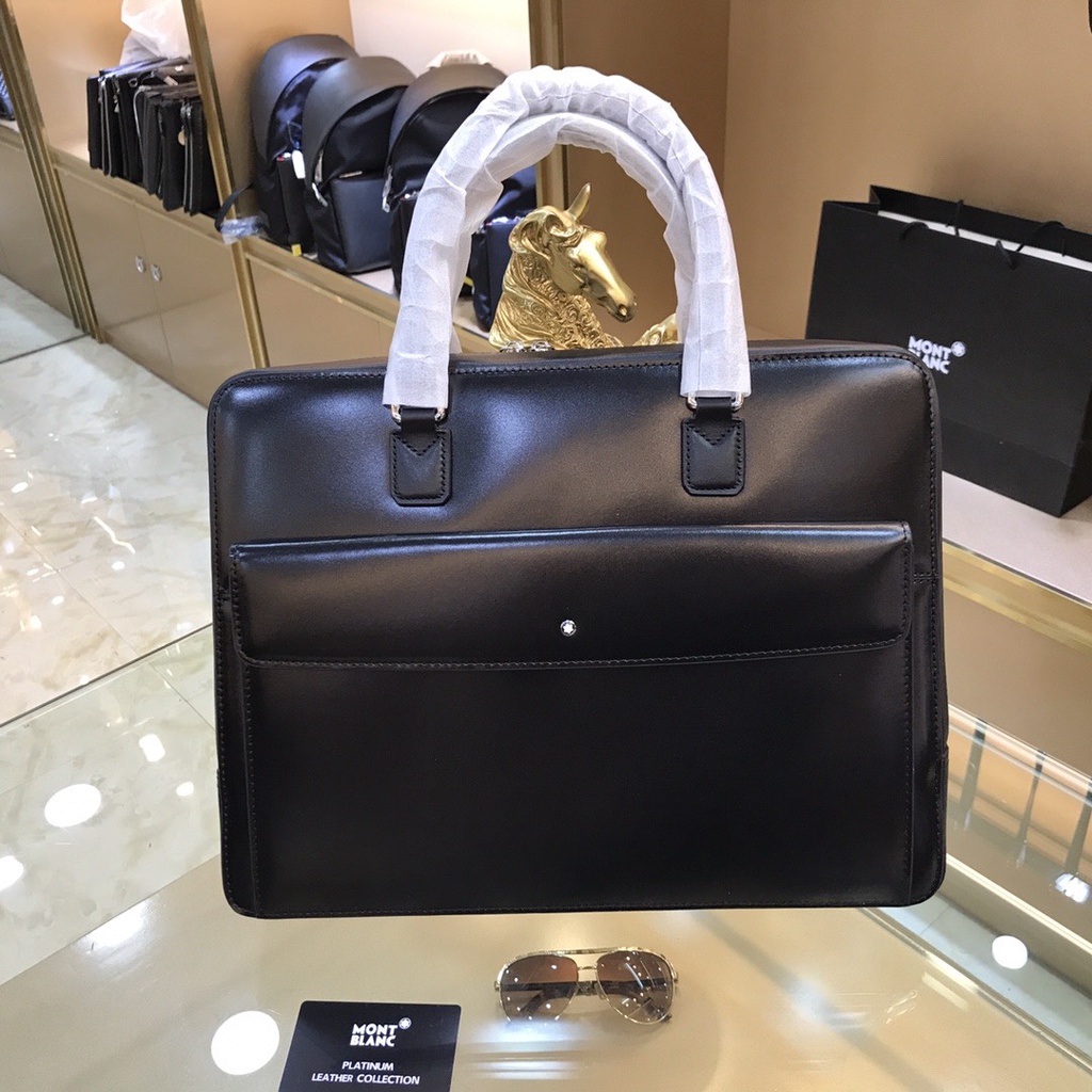 Montblanc lnternational Cặp xách công sở đựng tài liệu và laptop mới nhất 2021 da bò nhập khẩu nguyên tấm 183LX-2900273