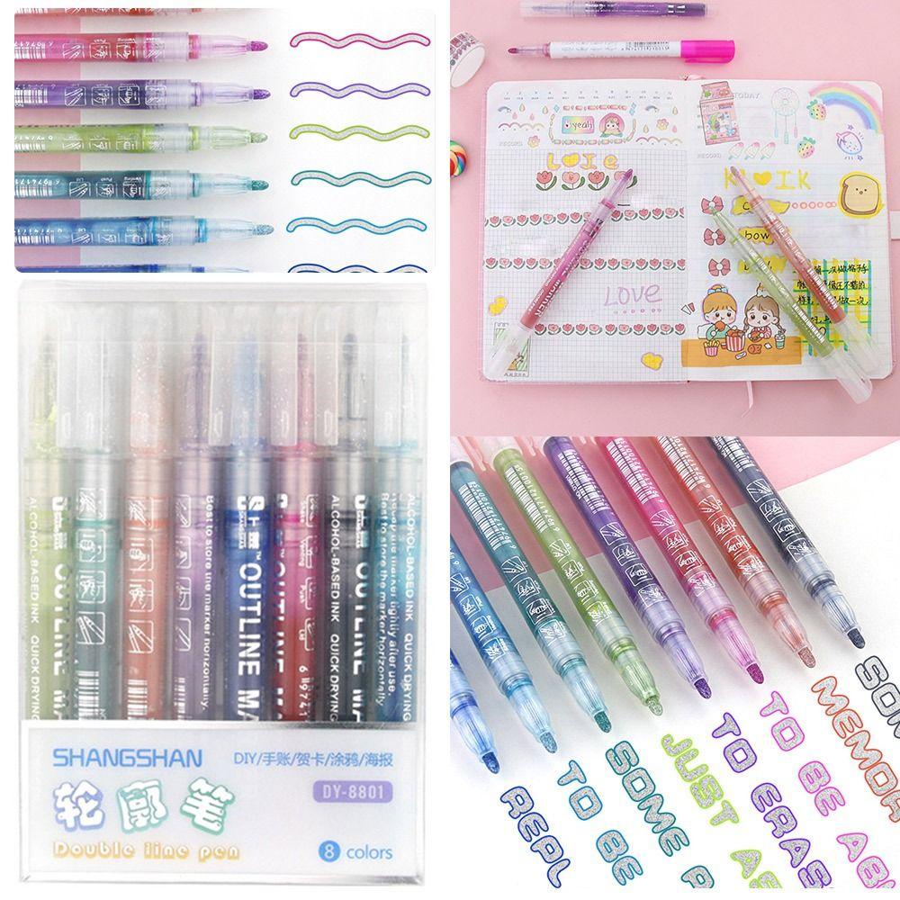 RAINBOW Bộ Bút Lông Đánh Dấu Màu Sắc Ngọt Ngào Công Suất Cao