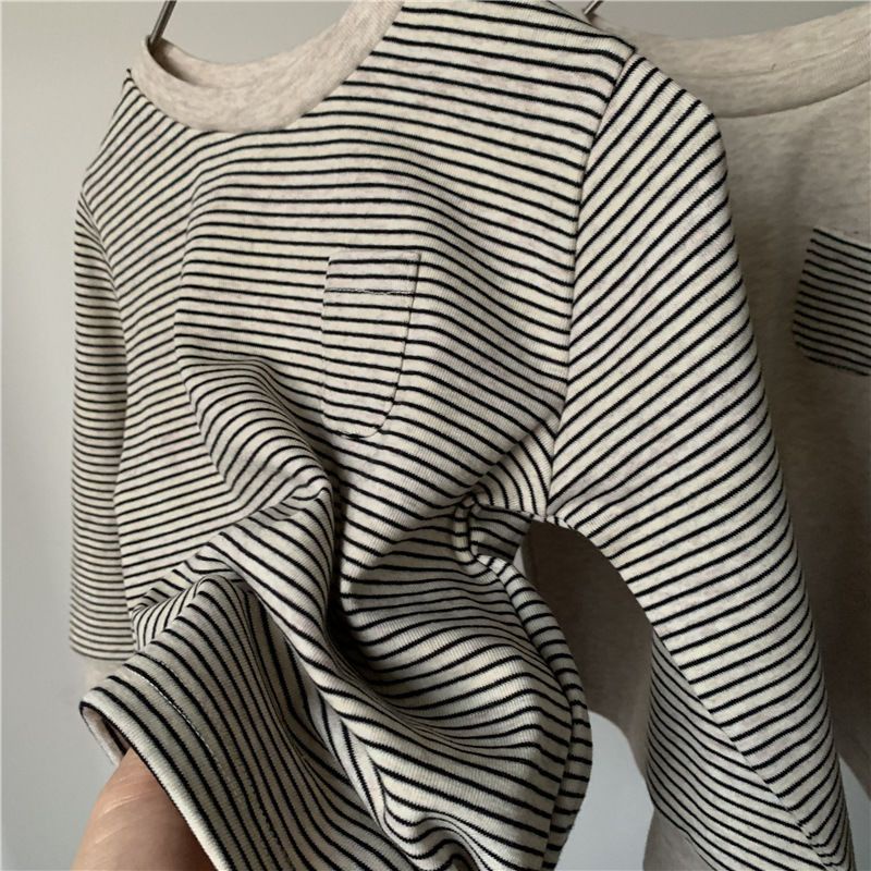 [Babycat] Hàng Có Sẵn Áo Sơ Mi Nhỏ Dáng Rộng Mềm Mại Kẻ Sọc Phối Màu Phong Cách Nhật Bản Hàn Quốc Thời Trang Mùa Xuân 2022 Cho Nam Và Nữ