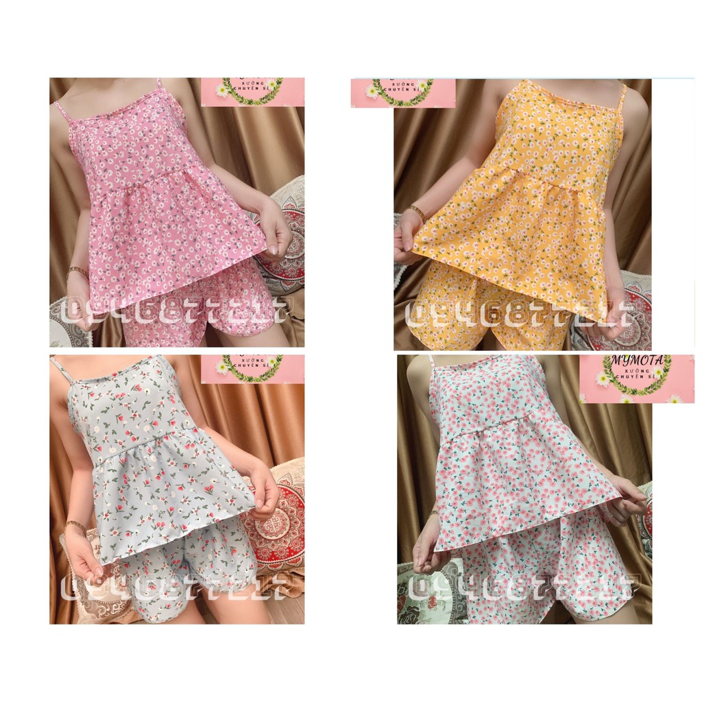 Đồ bộ nữ ngắn mặc nhà vải LỤA XỊN MỊN MÁT nhiều họa tiết freesize, mát mẻ, phù hợp mùa hè M4