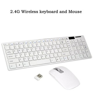 Bộ bàn phím và chuột không dây 2.4g k-06 dài, trắng