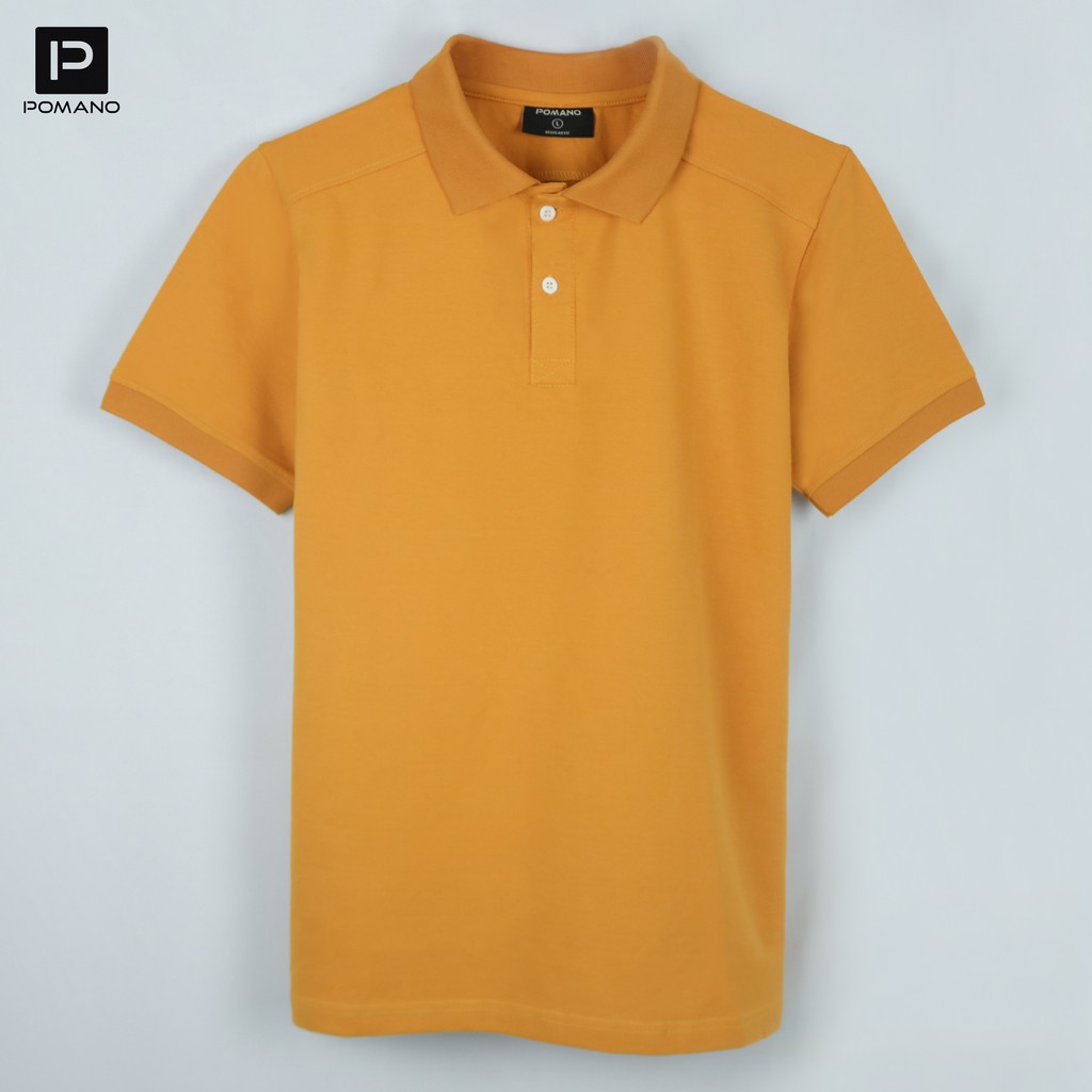 Áo thun POLO nam cổ bẻ vải cá sấu Cotton xuất xịn, chuẩn form màu Vàng - POMANO