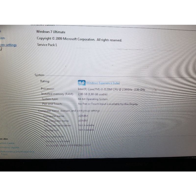 XÁC LAPTOP SONY SV14132CVB